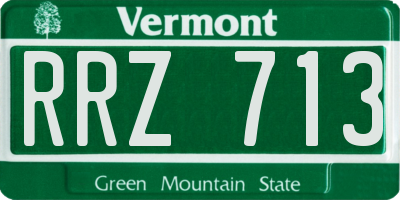 VT license plate RRZ713