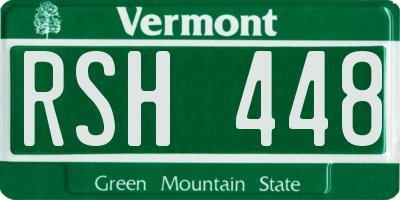 VT license plate RSH448