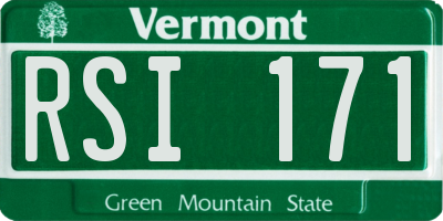 VT license plate RSI171
