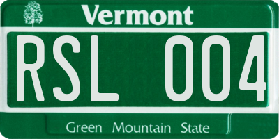 VT license plate RSL004