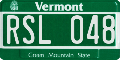 VT license plate RSL048