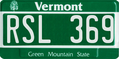 VT license plate RSL369