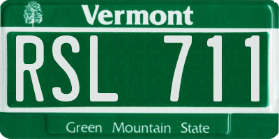 VT license plate RSL711