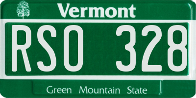 VT license plate RSO328