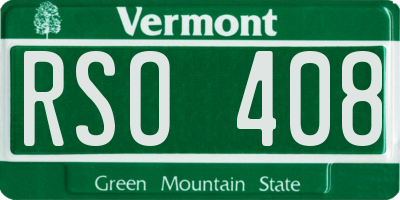 VT license plate RSO408
