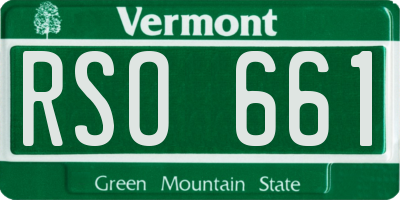 VT license plate RSO661