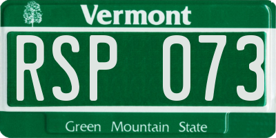 VT license plate RSP073