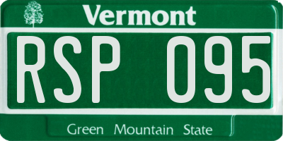 VT license plate RSP095