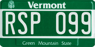 VT license plate RSP099