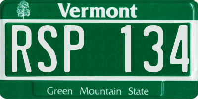 VT license plate RSP134