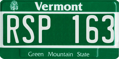 VT license plate RSP163