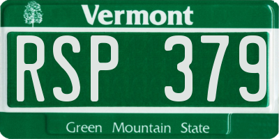 VT license plate RSP379