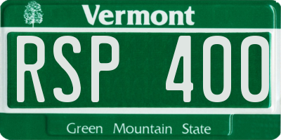 VT license plate RSP400