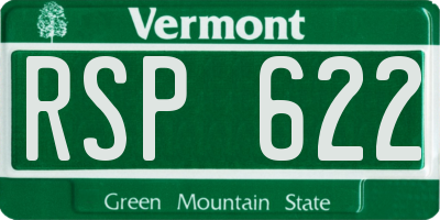 VT license plate RSP622