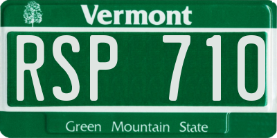 VT license plate RSP710