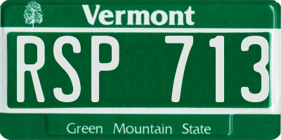 VT license plate RSP713