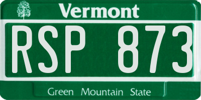 VT license plate RSP873