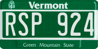 VT license plate RSP924
