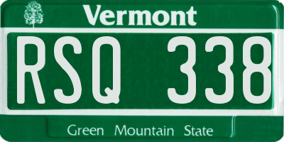 VT license plate RSQ338