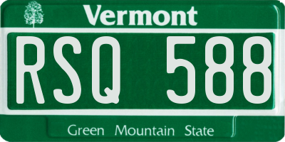 VT license plate RSQ588