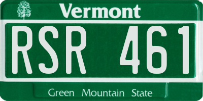VT license plate RSR461