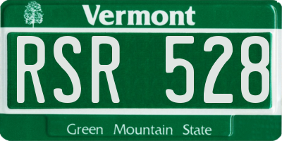 VT license plate RSR528