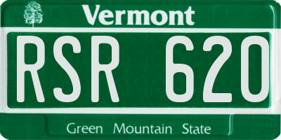 VT license plate RSR620