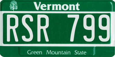 VT license plate RSR799