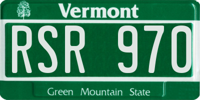 VT license plate RSR970