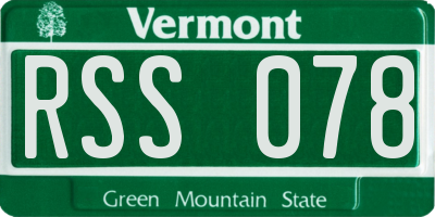 VT license plate RSS078
