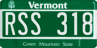 VT license plate RSS318