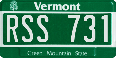 VT license plate RSS731