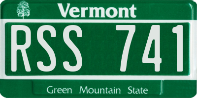 VT license plate RSS741