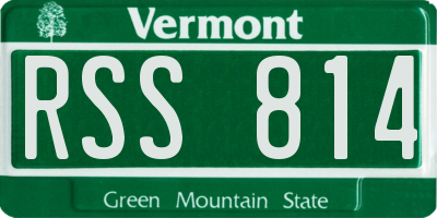 VT license plate RSS814