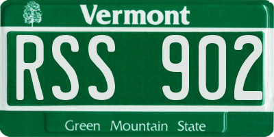 VT license plate RSS902