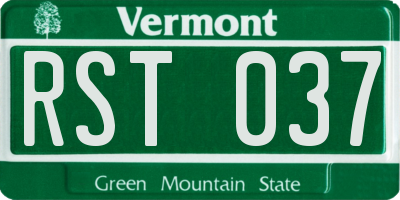 VT license plate RST037
