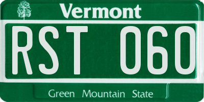 VT license plate RST060
