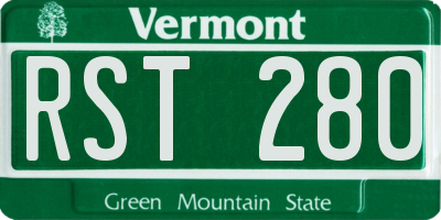 VT license plate RST280