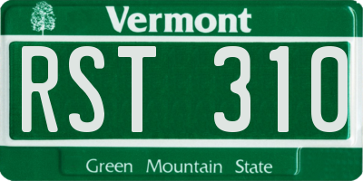 VT license plate RST310