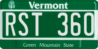 VT license plate RST360