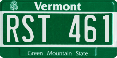 VT license plate RST461