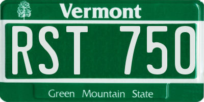 VT license plate RST750
