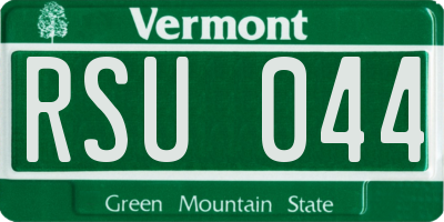 VT license plate RSU044