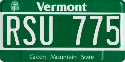 VT license plate RSU775