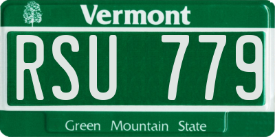 VT license plate RSU779