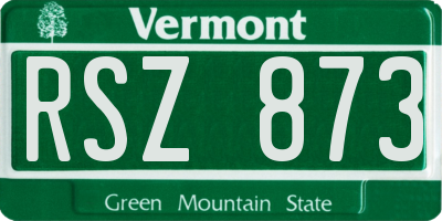 VT license plate RSZ873