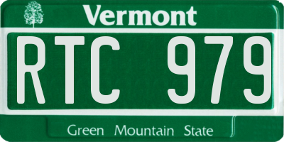 VT license plate RTC979