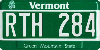 VT license plate RTH284