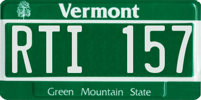 VT license plate RTI157