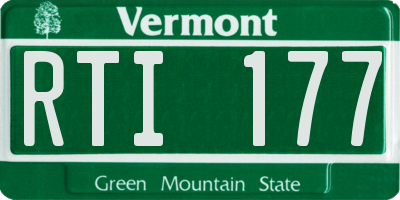 VT license plate RTI177